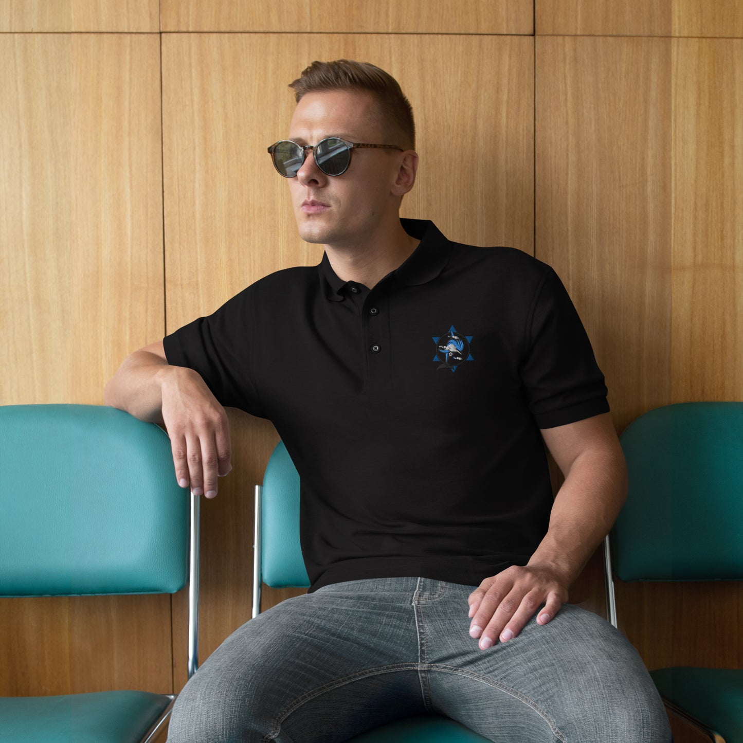 Mossad Dolphins of Death Men's Premium Polo