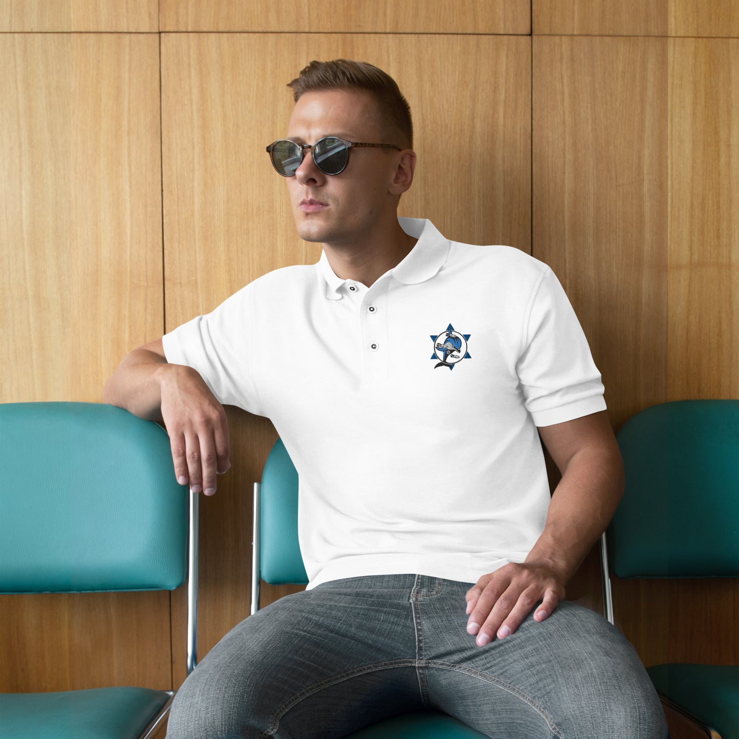 Mossad Dolphins of Death Men's Premium Polo