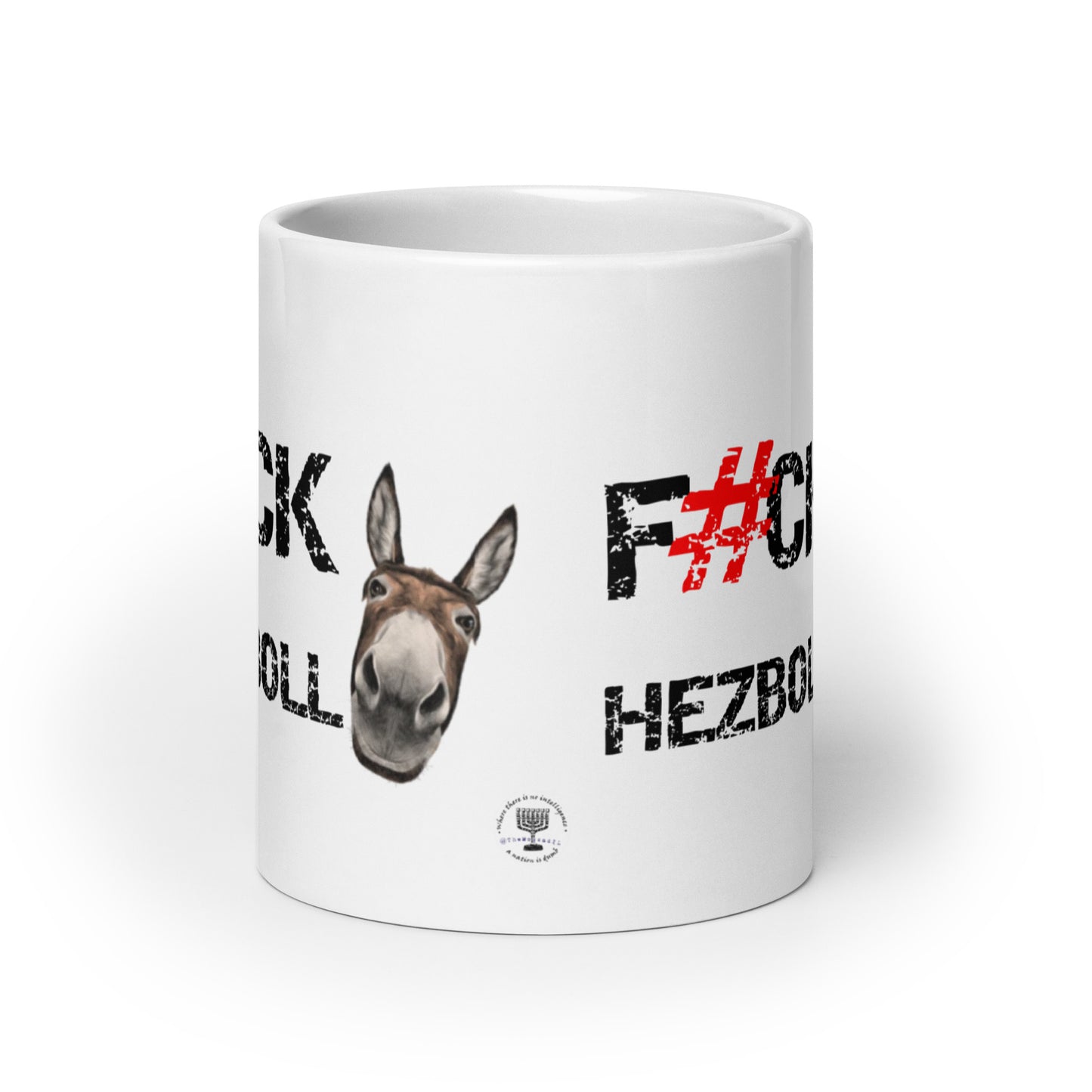 F#CK HEZBOLLASS White glossy mug