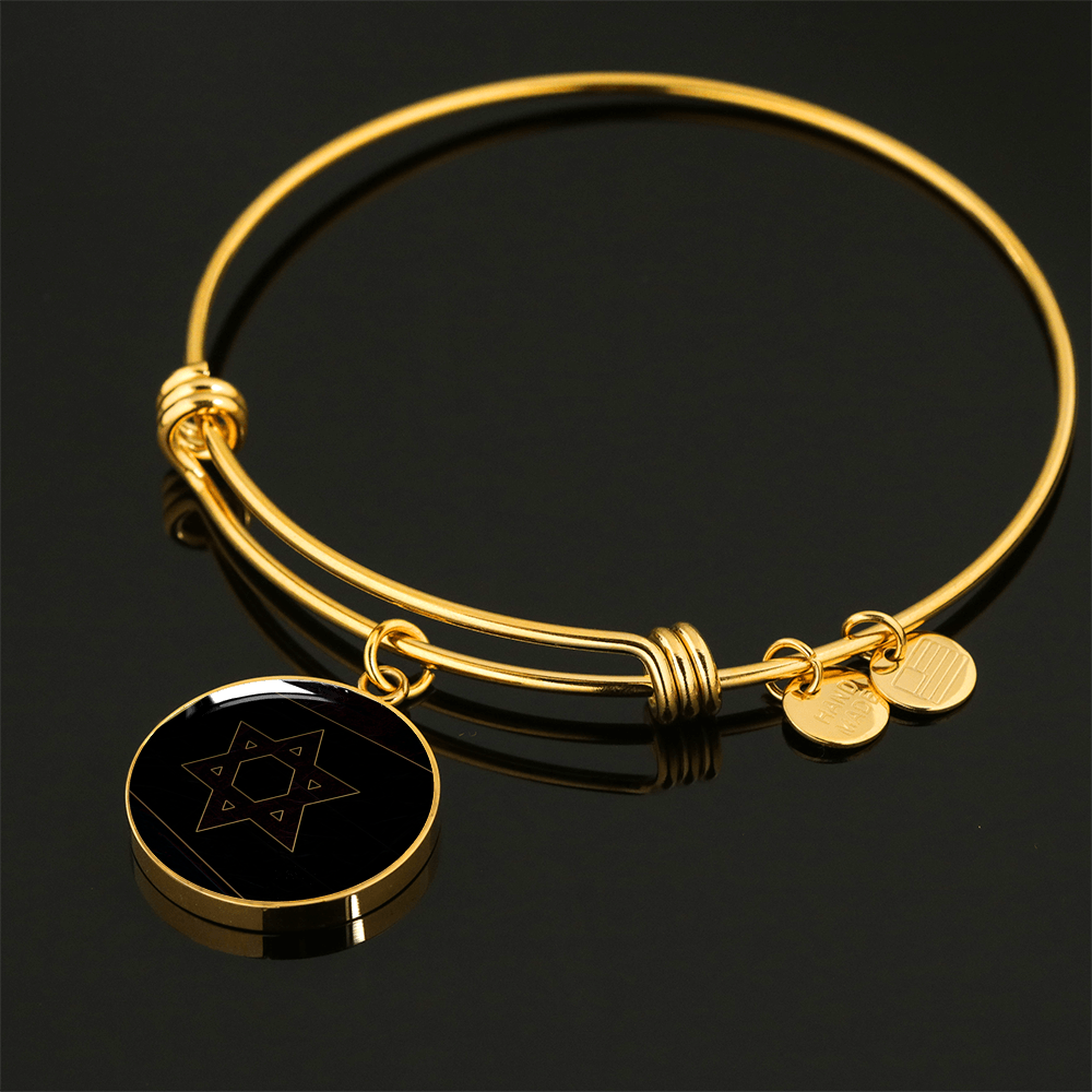 Star Of David Black and Gold Necklace/Bangle