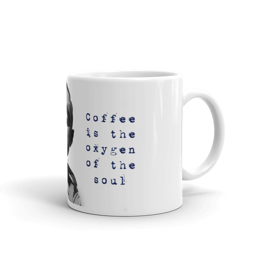 Moshe Dayan "Coffee is the Oxygen of the Soul" Mug