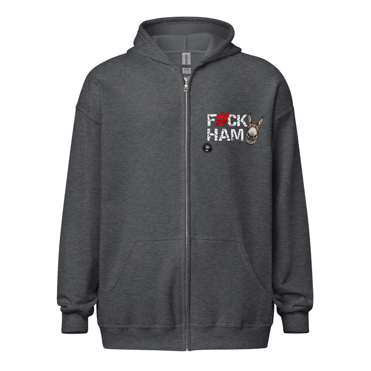 F#CK HAM-ASS Unisex heavy blend zip hoodie
