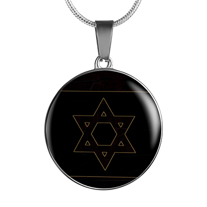 Star Of David Black and Gold Necklace/Bangle