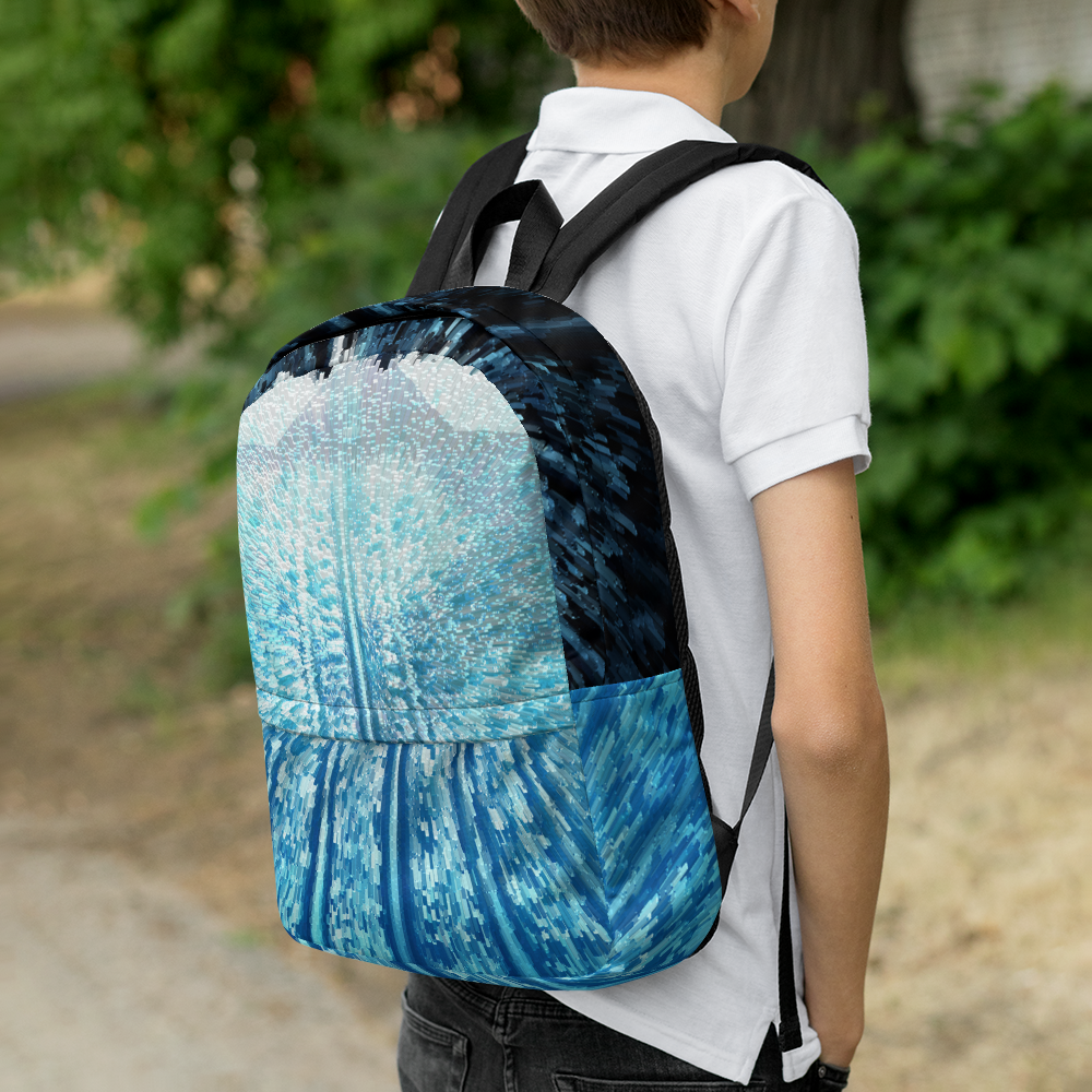 Blue & White Backpack
