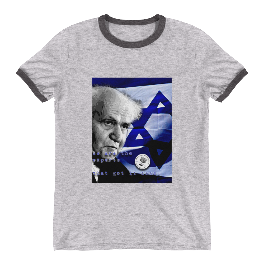 Ben Gurion "Get Another Expert" Ringer T-Shirt