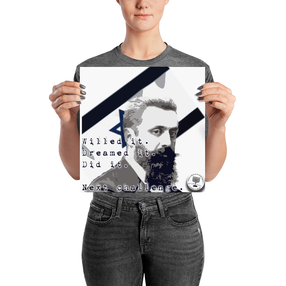 Theodor Herzl "Willed It. Dreamed It." Poster