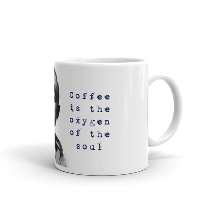 Moshe Dayan "Coffee is the Oxygen of the Soul" Mug