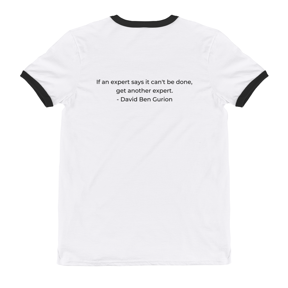 Ben Gurion "Get Another Expert" Ringer T-Shirt